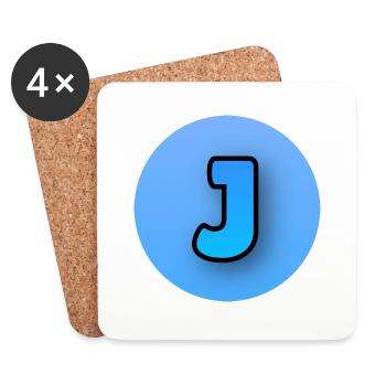 J - Design | blue - Coasters (set of 4) - white - Front
