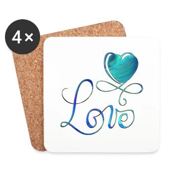 Valentine's Day Valentine's Day - Coasters (set of 4) - white - Front
