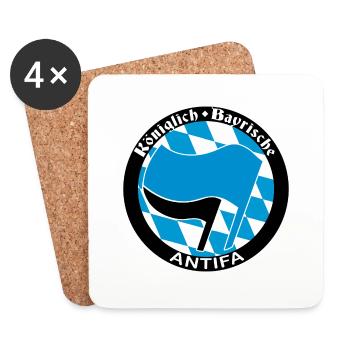 Königliche Bayrische Antifa - Untersetzer (4er-Set) - Weiß - Vorne