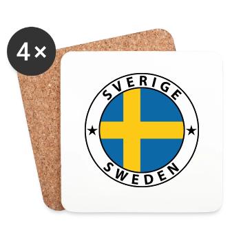 Schweden - Untersetzer (4er-Set) - Weiß - Vorne