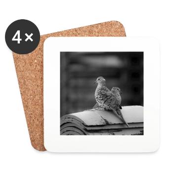 birds - Coasters (set of 4) - white - Front