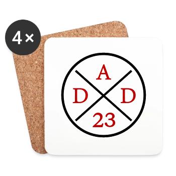 Dad 23 - Untersetzer (4er-Set) - Weiß - Vorne
