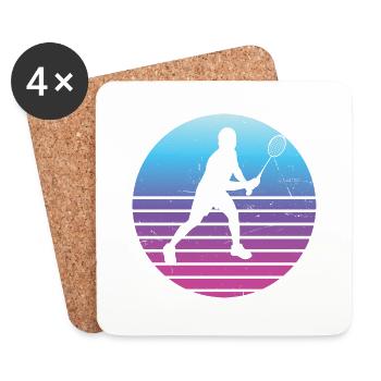 Women's Badminton Player Squash Badminton Badminton Badminton - Coasters (set of 4) - white - Front