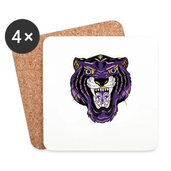 Tiger - Coasters (set of 4) - white - Front