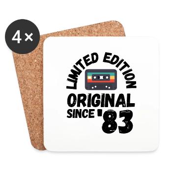 Limited Edition, Oldschool, Cassette, YOC 1983 - Coasters (set of 4) - white - Front