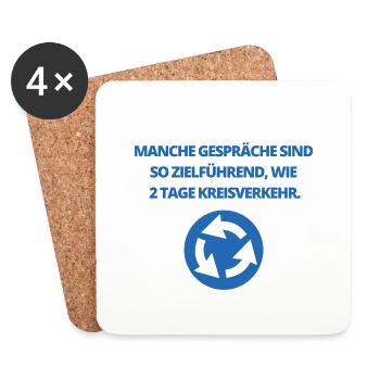 MANCHE GESPRÄCHE SIND SO ZIELFÜHREND - Untersetzer (4er-Set) - Weiß - Vorne