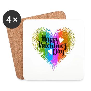 Valentine's Day Valentine's Day - Coasters (set of 4) - white - Front