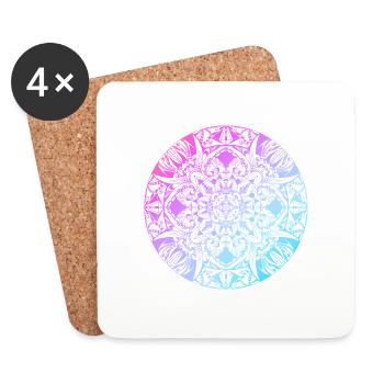 Mandala - Untersetzer (4er-Set) - Weiß - Vorne