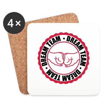 Équipe de rêve Stamp - Dessous de verre (lot de 4) - blanc - Devant