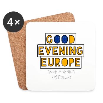 Europäischer Eurovision Song Contest - Untersetzer (4er-Set) - Weiß - Vorne