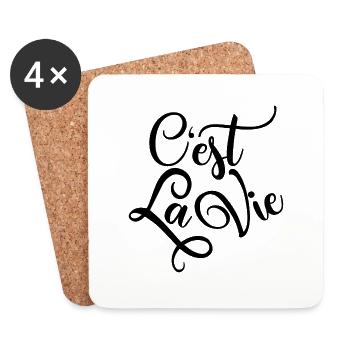 C’estLaVie - C’est la vie - Dessous de verre (lot de 4) - blanc - Devant