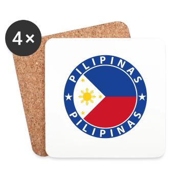 Philippinen - Untersetzer (4er-Set) - Weiß - Vorne