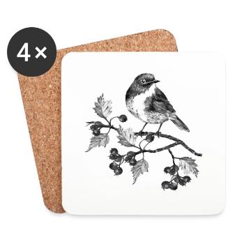 Bird - Coasters (set of 4) - white - Front