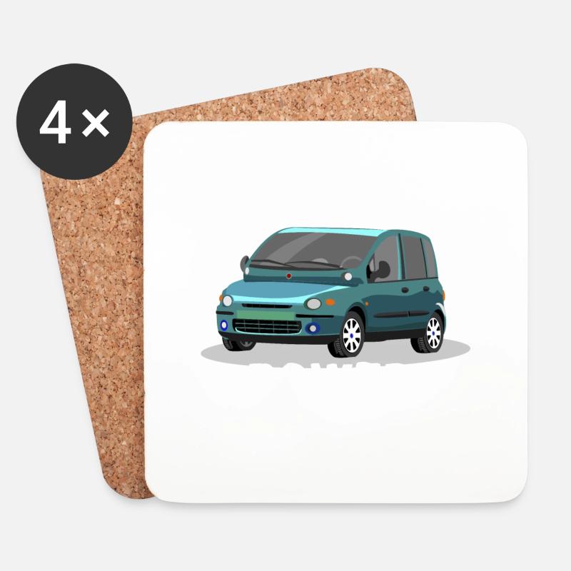 Multipla Power Auto Lieblingsauto - Untersetzer (4er-Set) - Weiß