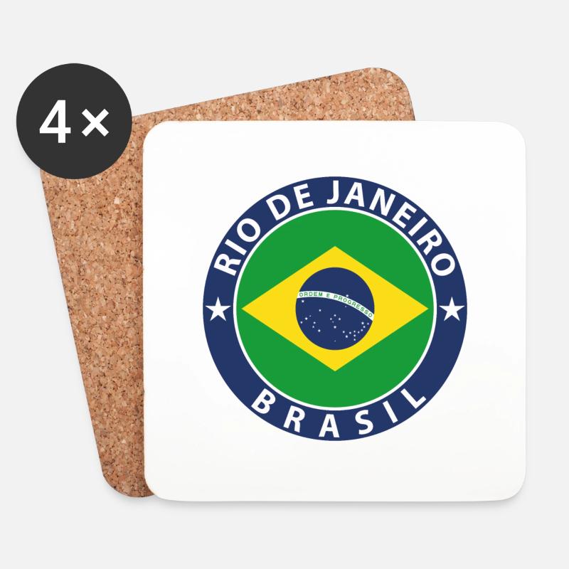 Rio de Janeiro - Untersetzer (4er-Set) - Weiß