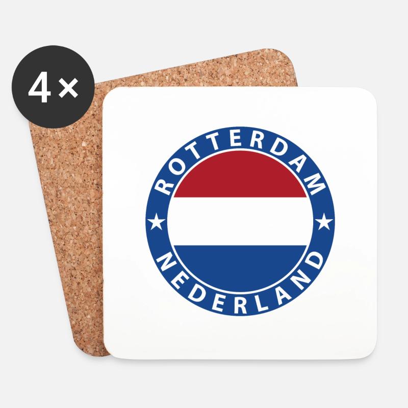Rotterdam - Untersetzer (4er-Set) - Weiß