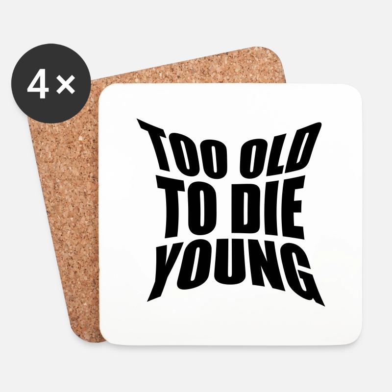 Too old Logo - Untersetzer (4er-Set) - Weiß