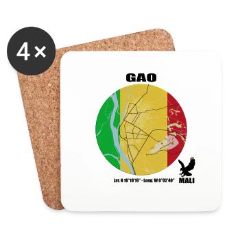 GA0, Mali - Dessous de verre (lot de 4) - blanc - Devant
