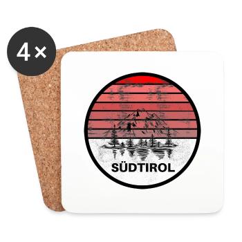 Schönes Logo der Berge und Südtirols - Untersetzer (4er-Set) - Weiß - Vorne