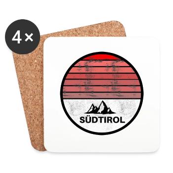 SCHÖNES LOGO DER BERGE UND SÜDTIROLS - Untersetzer (4er-Set) - Weiß - Vorne