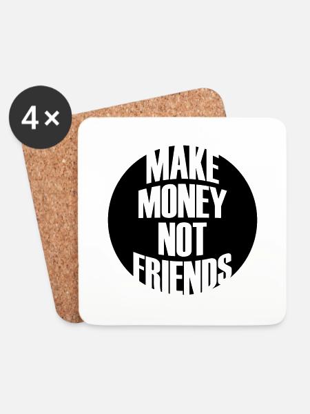 Spruch Kreis Money - Untersetzer (4er-Set) - Weiß