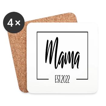 Mama Est 2022 - Untersetzer (4er-Set) - Weiß - Vorne