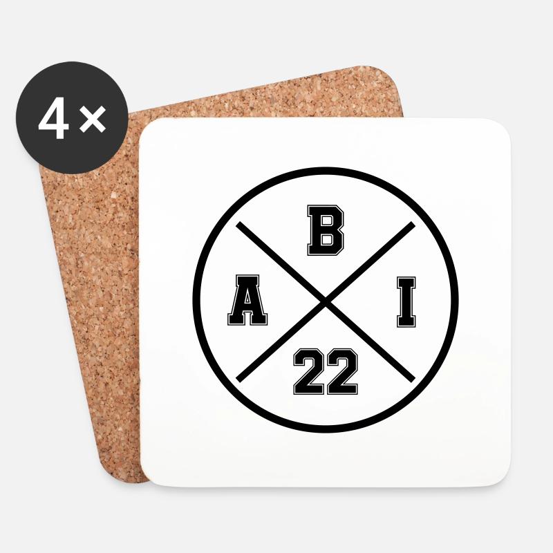 Abi 22 - Untersetzer (4er-Set) - Weiß