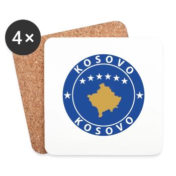 Kosovo - Untersetzer (4er-Set) - Weiß - Vorne