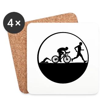 Sport Moon Triathlon - Dessous de verre (lot de 4) - blanc - Devant