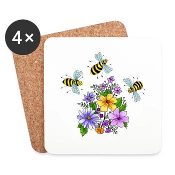 Insects - Coasters (set of 4) - white - Front