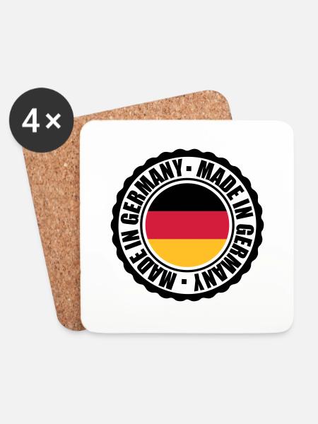 Made in Germany - Coasters (set of 4) - white