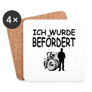 Traktor - Untersetzer (4er-Set) - Weiß - Vorne