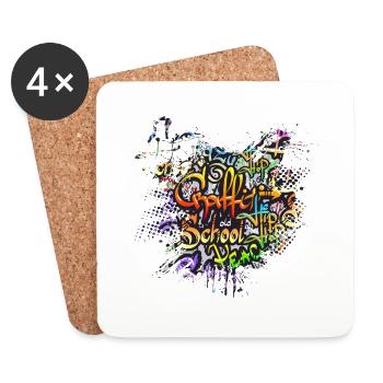 Graffitti - Coasters (set of 4) - white - Front