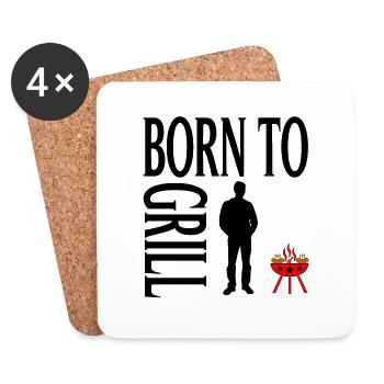 Grill - Coasters (set of 4) - white - Front