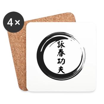 zen ving tsun kung fu - Untersetzer (4er-Set) - Weiß - Vorne