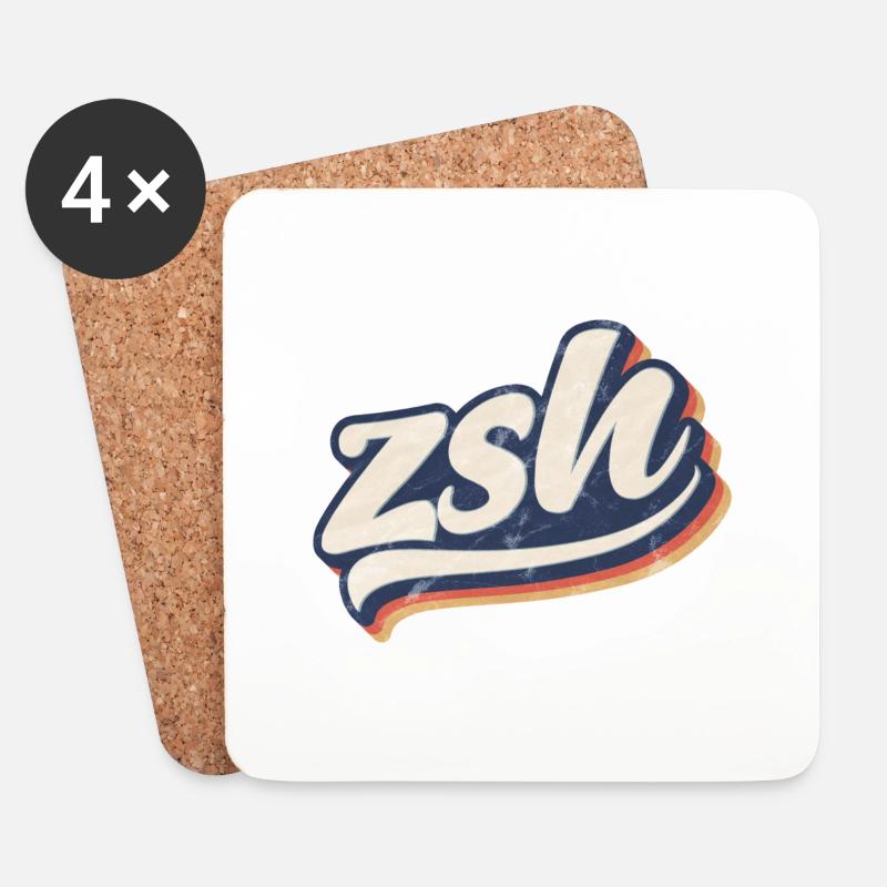 ZSH | ZSHELL | Z-Schale - Untersetzer (4er-Set) - Weiß