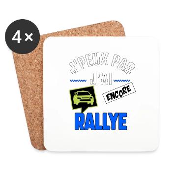 J’peux pas j’ai rallye - Dessous de verre (lot de 4) - blanc - Devant