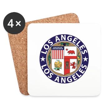 Los Angeles - Untersetzer (4er-Set) - Weiß - Vorne
