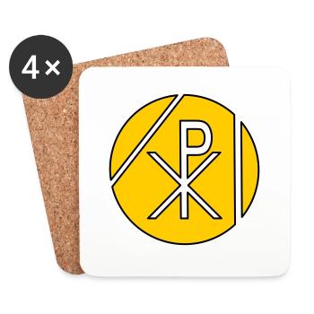 Christogramm PX - Untersetzer (4er-Set) - Weiß - Vorne
