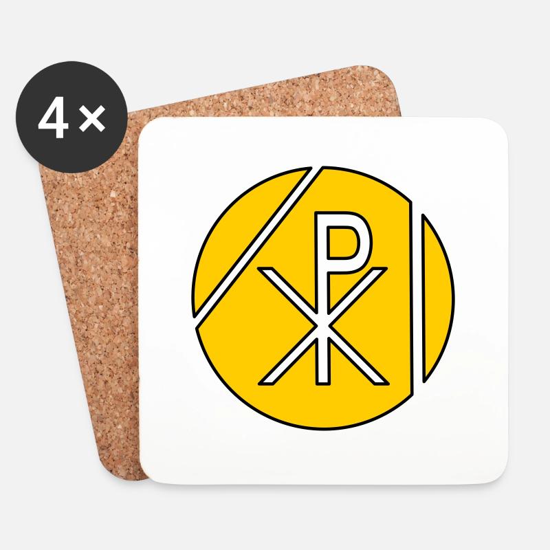 Christogramm PX - Untersetzer (4er-Set) - Weiß