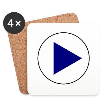 Play button to personalize - Coasters (set of 4) - white - Front