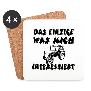 Traktor - Untersetzer (4er-Set) - Weiß - Vorne