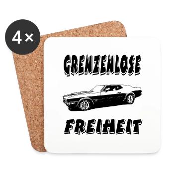 Auto - Untersetzer (4er-Set) - Weiß - Vorne