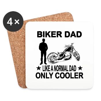 Motocyclette - Dessous de verre (lot de 4) - blanc - Devant