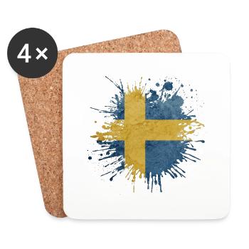 Schweden Schweden Viking Norden Skandinavien Mittsommer - Untersetzer (4er-Set) - Weiß - Vorne