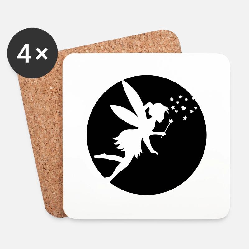 Fairy - Coasters (set of 4) - white