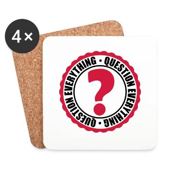 Question Everything Stempel - Untersetzer (4er-Set) - Weiß - Vorne