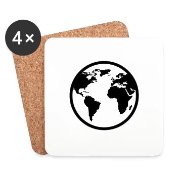 The World - Untersetzer (4er-Set) - Weiß - Vorne