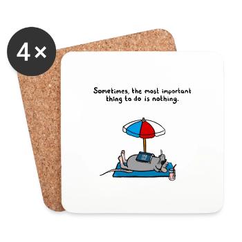 The importance of doing nothing - Coasters (set of 4) - white - Front