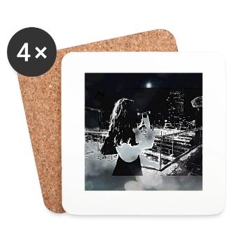 Moonlight Wanderer - Coasters (set of 4) - white - Front